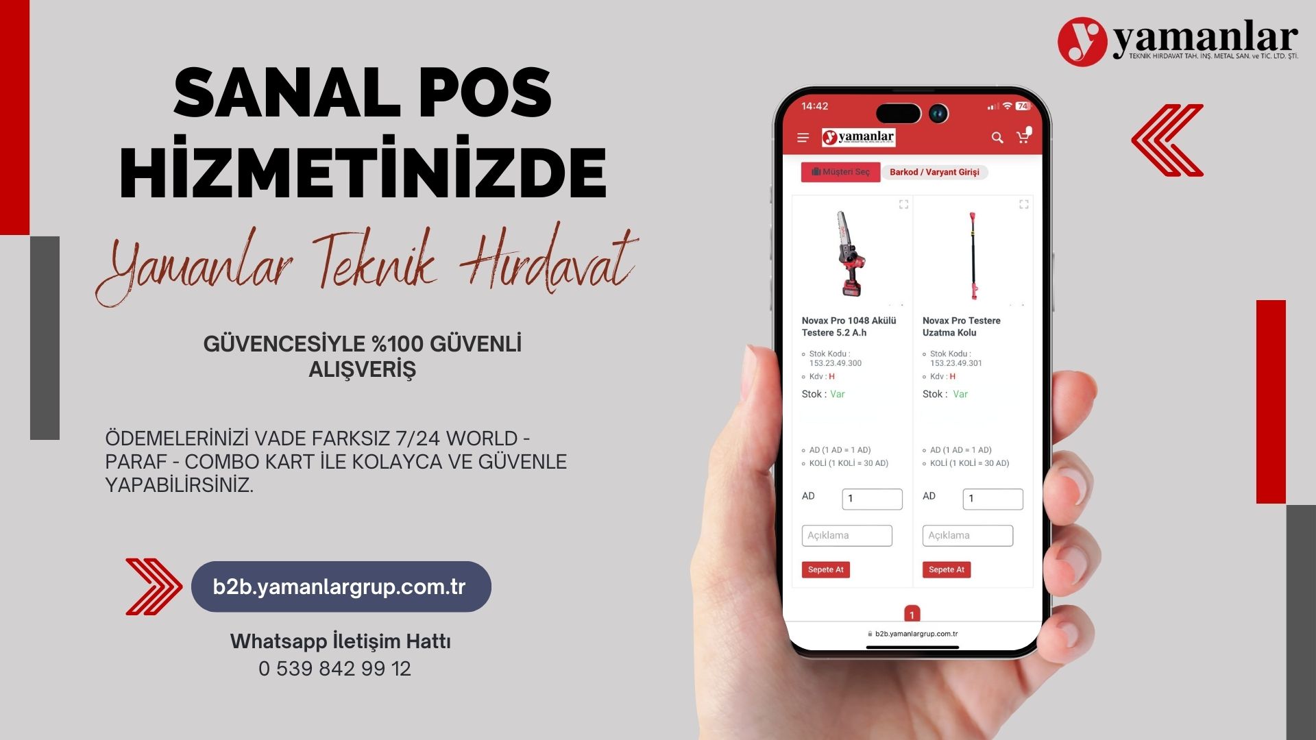 7/24 SANAL POS HİZMETİNİZDE